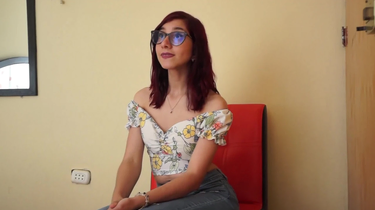 Amateur 18-year-old newcomer gets a deep-throat surprise during her close-up casting audition