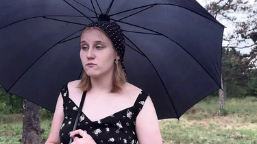 Blonde nympho from village gets her first assfucking and deepthroating in POV