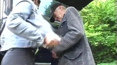 Wild blonde with huge tits offers to men older than 50 for a rough outdoor fuck