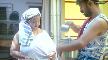 Mampi & Antim Witness the Desi Indian MILF Milk Stud's Big White Orbs