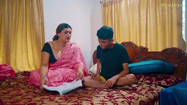 Stepson gets a lesson in hooking up from his Indian stepmom in this violent Hindi flick
