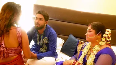 Desi Aunty & Step-Sis share cooch tonguing & steamy orgy in uncensored Desi village