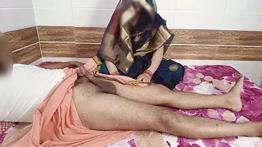 Desi Aunty gets a passionate blowjob while her husband's giant spear is pressed against her throat and humped her hard