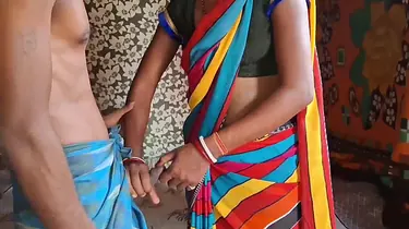 Desi Aunty & Desi Ashu in tight clothes take turns getting pounded in hot orgy with stepbro & his wife in saree
