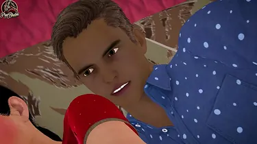 Red-hot Indian Pakistani Bhabhi gets red-hot in hotel with her meaty breasts juggling in THREE DIMENSIONAL cartoon