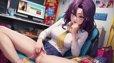 Watch Purple Hair Gargle get comfort store sex and cum in a POV video